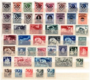 CROATIA & SLOVAKIA 1940's COLLECTION OF 300+ STAMPS MINT & USED