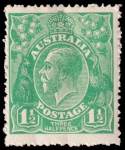 Australia Scott 25, Emerald, Perf. 14 (1923) Mint H F, CV $6.75 M
