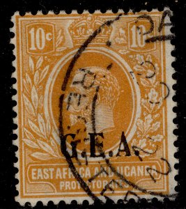 TANGANYIKA GV SG73, 10c orange, FINE USED. Cat £22.