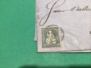 Switzerland Schwanden Canto Clarus 1865 Entire Cover A21500