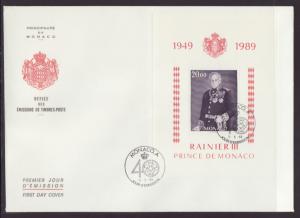 Monaco 1681 Prince Rainier III 1989 U/A FDC
