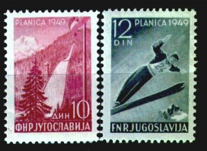 570 - Yugoslavia 1949 - Planica - Ski Jumping - Slovenia - MNH Set