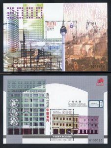 Macao 16 MNH Different  S/S's from 1999-2000,  968//1027  SCV $45.75.