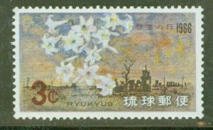 RYUKYU Scott 144 MNH** Lilies Flower stamp 1966