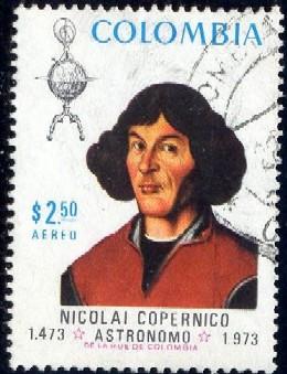 500th Ann Birth of Nicolaus Copernicus, Colombia SC#C593 use