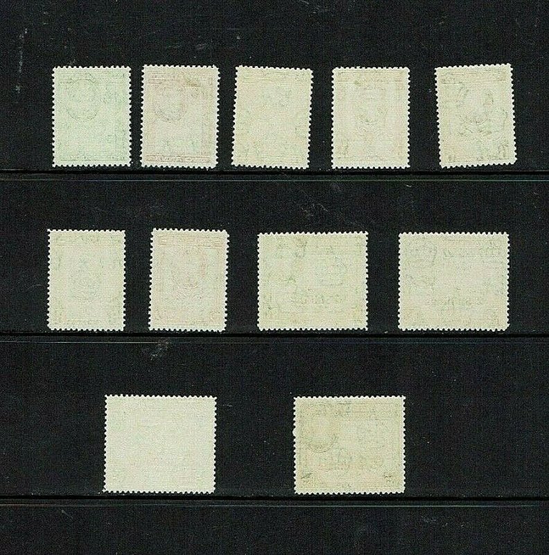 Somaliland: 1951, King George VI definitive, new currency surcharge, MLH set