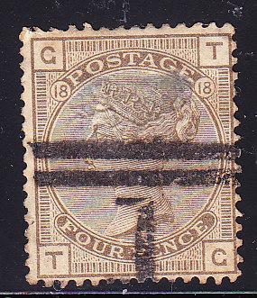 Great Britain 1880 QV 4p grey brown  F/VF/Used (o)