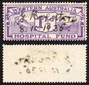 Western Australia  1 1/2d Violet Hospital Fund BF2