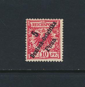 GERMAN EAST AFRICA 1896, 5p on 10pf RED CARMINE SIGNED, VF MLH Mi#8b (SEE BELOW)