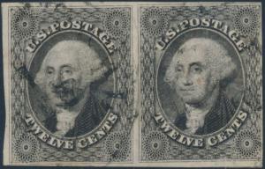 #17 VF USED PAIR, LEFT STAMP - XF CV $600.00 HV2497