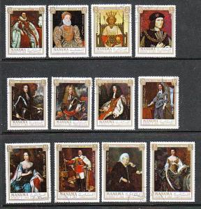 Manama Paintings MI 701-712 CTO  VF NH