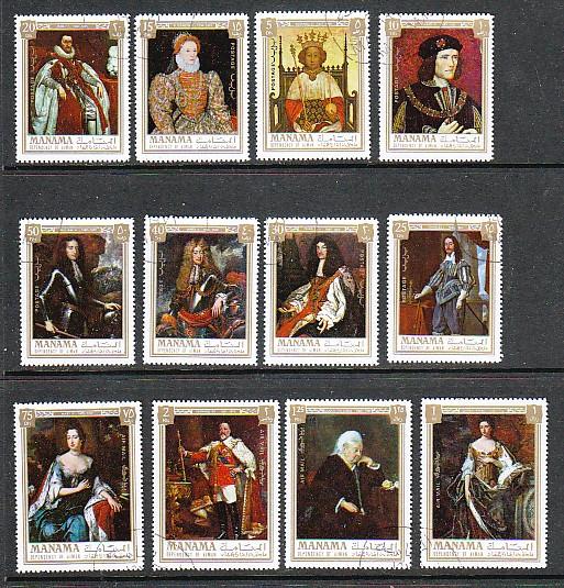 Manama Paintings MI 701-712 CTO  VF