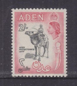 ADEN, 1956 QE, Script CA, 2s. Black & Carmine Red, lhm.