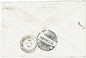 French offices in China, Pakhoi, Scott 1, 2 and 15 to Germany.  Philatelic