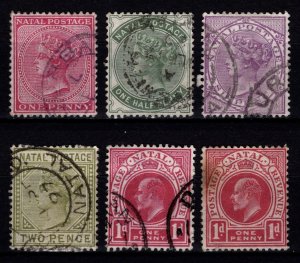 Natal, pre-1910 various Victoria / Edward VII issues [Used]