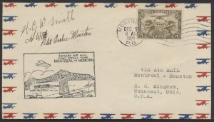 1929 2 Pilot Signed Flight Cover Montreal to Moncton NB AAMC #2963a