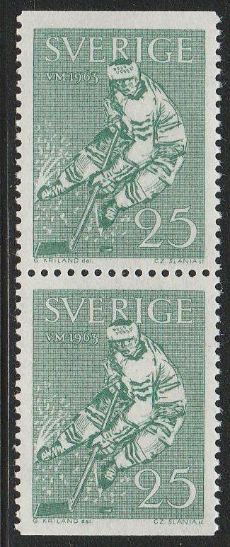 Sweden #622 pair F-VF Mint NH ** Ice Hockey