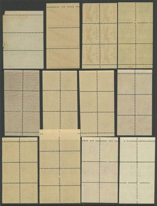 USA - 12 x diff airmail booklet panes, mostly mint never hinged