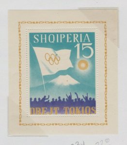 Albania Souvenir Sheet #734 perf, MNH OG, XF, SCV $22.50 