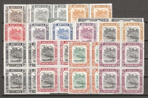 BRUNEI 1947/51 SG 79/92 MNH Cat £640