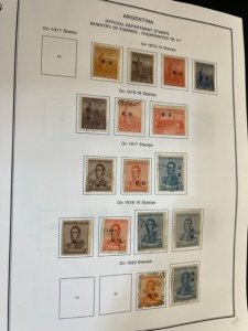 Argentina Official Department stamp Collection