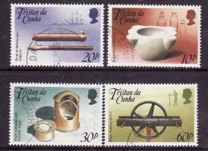 Tristan da Cunha-Sc#468-71- id8-used set-Artifacts-1989-