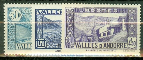 PS: Andorra (French) 23-63A most mint (29,52 used; 42,52 mint and used) CV $677