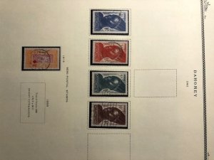 Dahomey - 11ea Album Pages - Stamps in Mounts - See Scans