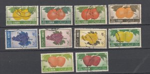 J42216 JL Stamps 1955 lebanon  set used #c211-20 fruits