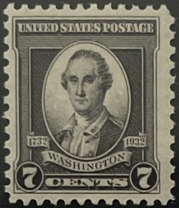 Scott #712 1932 7¢ Washington Bicentennial MNH OG