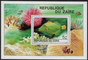 Zaire #981A MNH S/Sheet - Tropical Fish