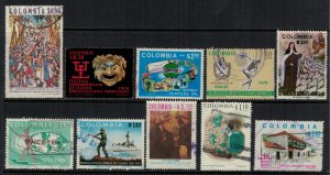 Colombia #790-4,801,3-5,8  CV $2.50