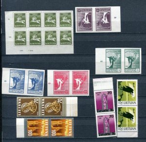 Lithuania 1990-1 Accumulation MNH Pair+block of 8  CV 18 euro 3401