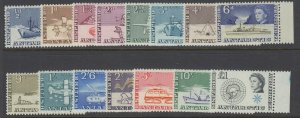 British Antarctic Territory, Scott 1-15 (SG 1-15), MLH