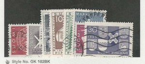 Finland, Postage Stamp, #358, 359-362, 364-366 Used, 1958-60