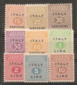 Italy SC 1N1-9 Mint, Never Hinged