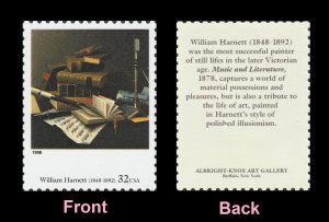 US 3236i American Art Music and Literature William Harnett 32c single MNH 1998