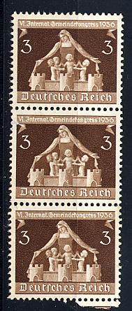 Germany Reich Scott # 473, strip of 3, unused