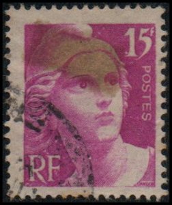 France 550 - Used - 15fr Marianne (stain) (1946) (cv $3.25)