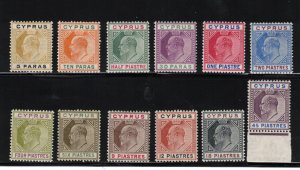 Cyprus #48 - #59 (SG #60 - #71) Very Fine Mint Original Gum LH & NH Set