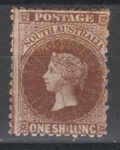 SOUTH AUSTRALIA 1876 QV 1/- WMK BROAD STAR PERF 12