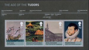 GB, (MS63) 2009 SGMS2930 Mini Sheet, THE AGE OF THE TUDORS, Mint (NH)