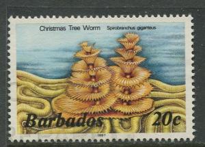 Barbados -Scott 645a -  Marine Life Issue - 1985-86 - FU - Single 20c Stamps