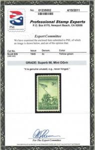 929 Superb never hinged PSE graded \98\ with nice color  ...