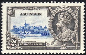 1935 Ascension KGV 2p Silver Jubilee issue MNH Sc# 34 $17.50