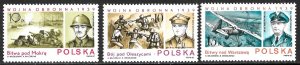 POLAND 1987 WW2 BATTLES Set Sc 2824-2826 MNH