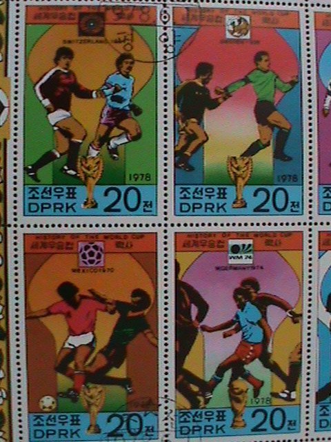 ​KOREA-1978-SC#1709a HISTORY OF THE WORLD CUP SOCCER -CTO-SHEET VF LAST ONE