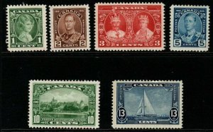 CANADA SG335/40 1935 SILVER JUBILEE MTD MINT