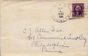 United States Ships 3c Washington 1940 U.S.S. Wichita Norfolk Virginia Type 3...