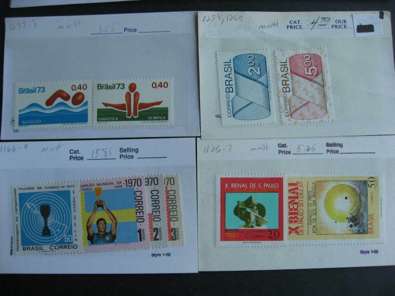 Brazil MNH collection assembled in sales cards etc 